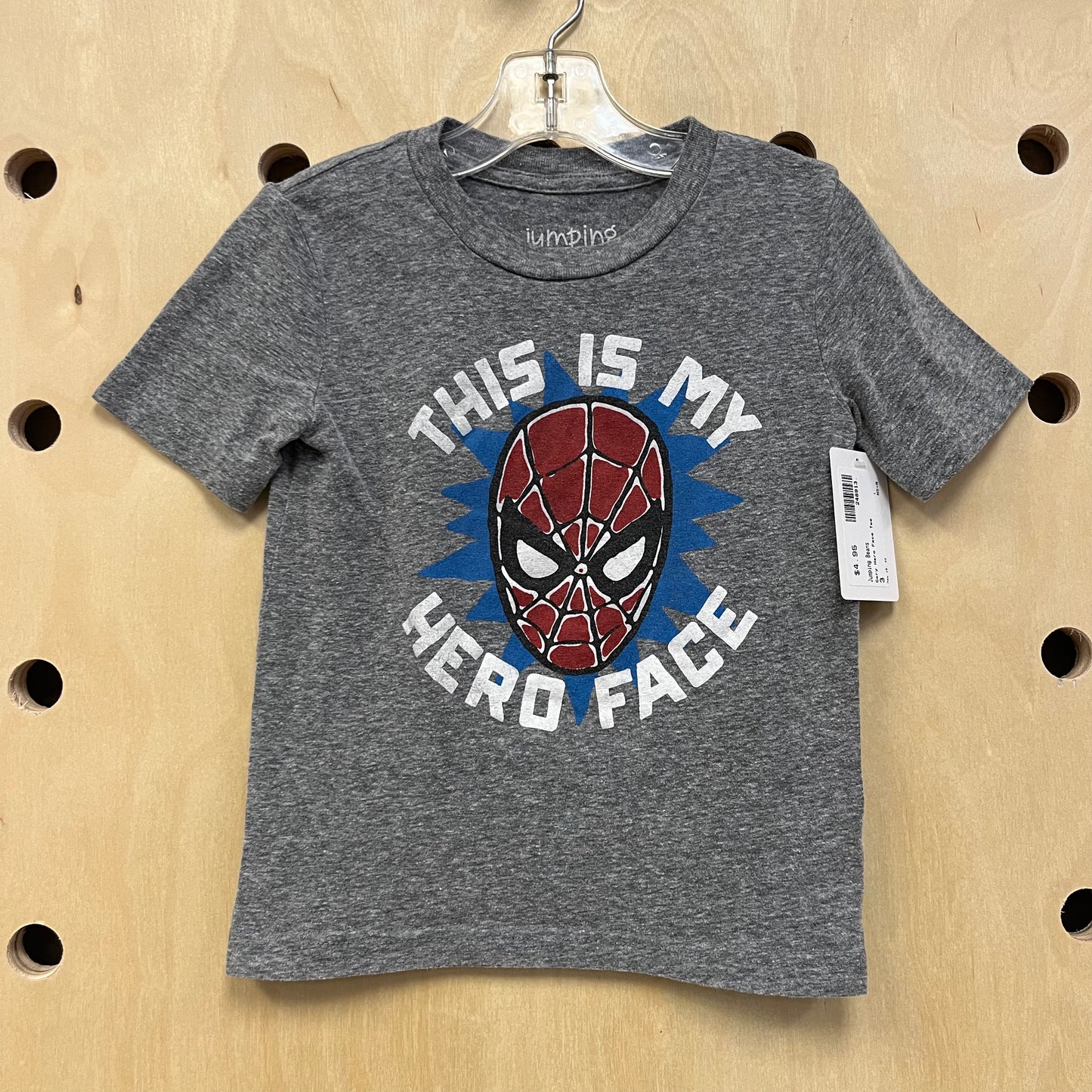 Grey Hero Face Tee