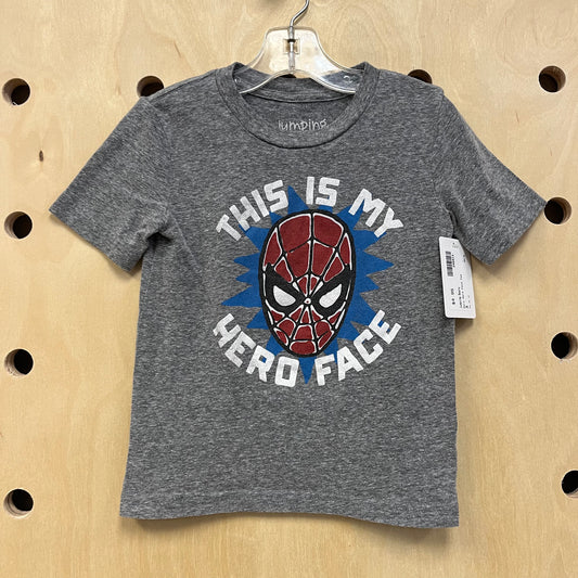 Grey Hero Face Tee