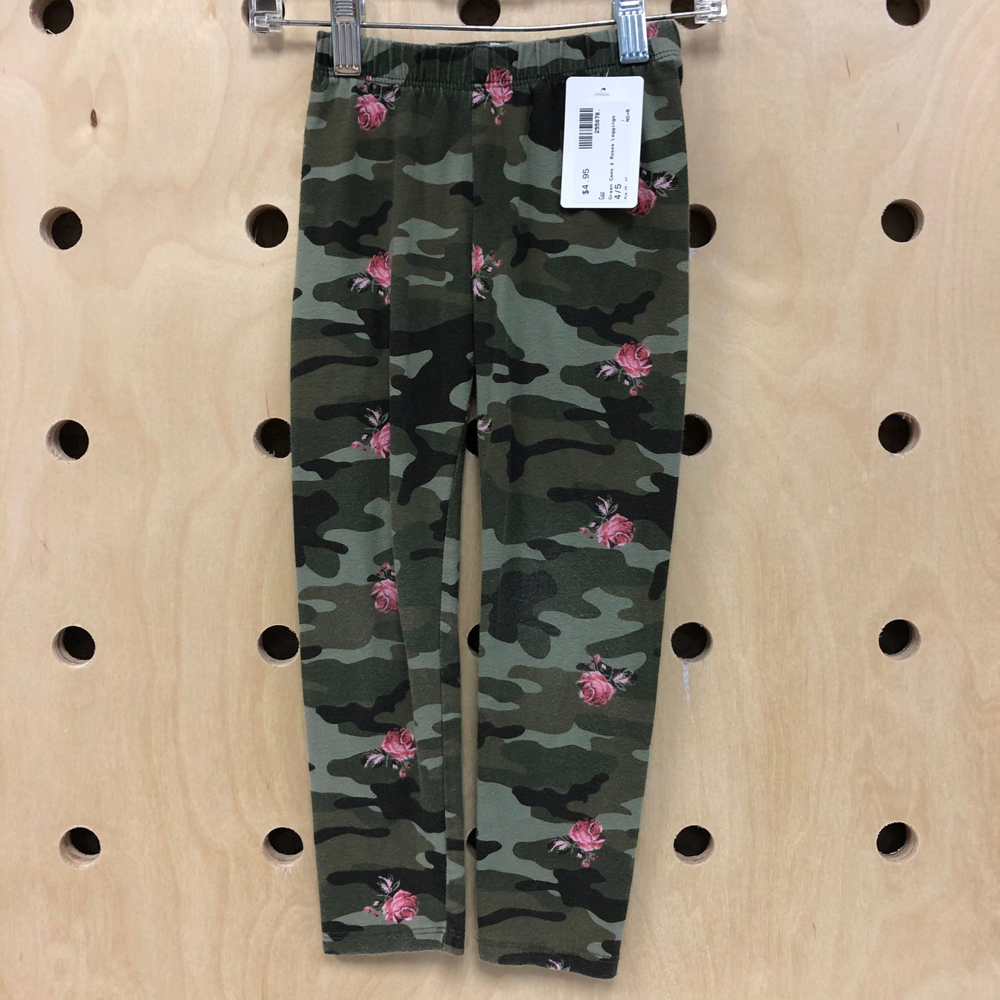 Green Camo & Roses Leggings