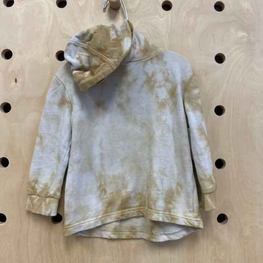 Beige + Mustard Tie Dye Hoodie