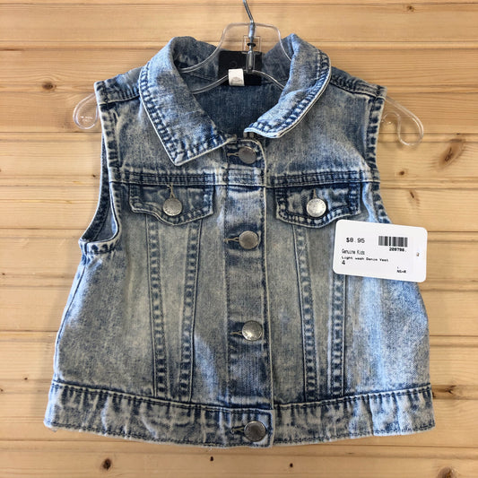 Acid Wash Denim Vest