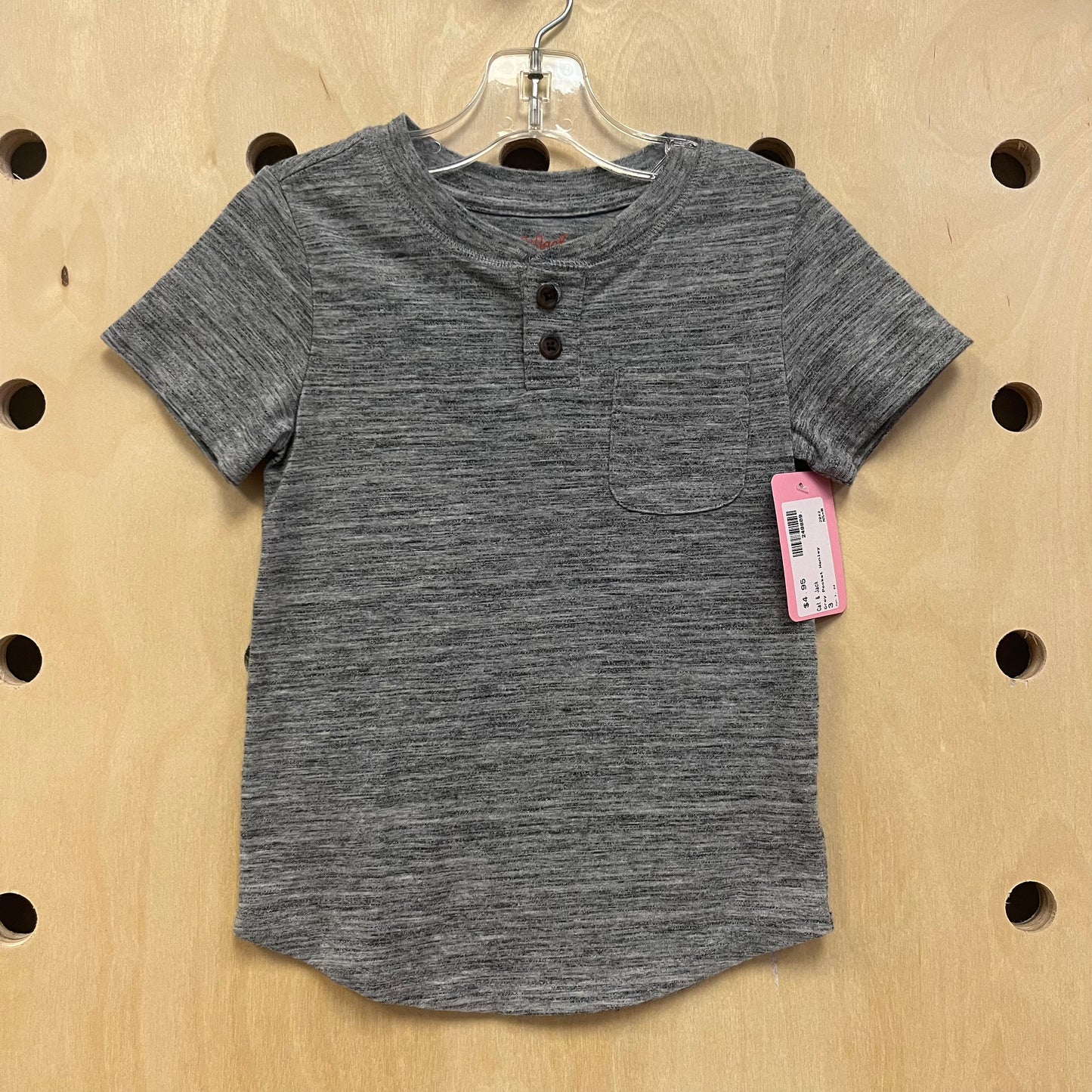 Grey Pocket Henley