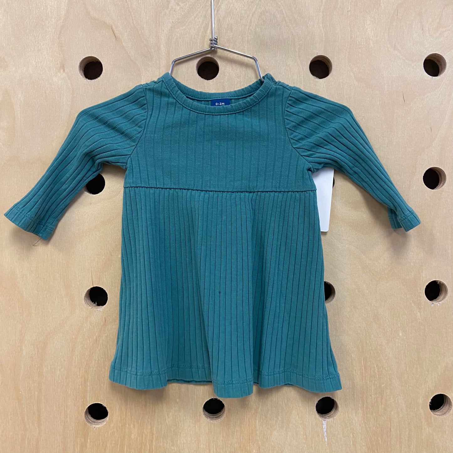 Teal Ribbed Dress
