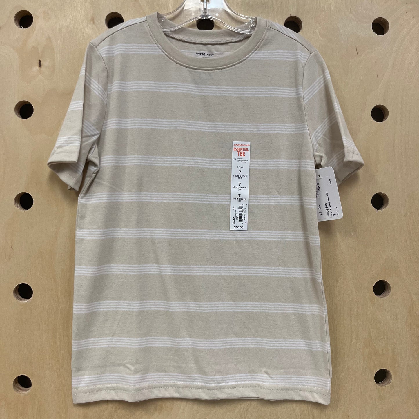 Tan Striped Tee NEW!
