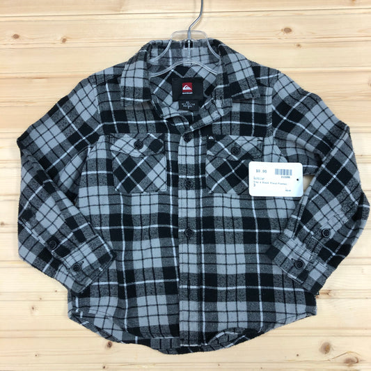 Grey & Black Plaid Flannel