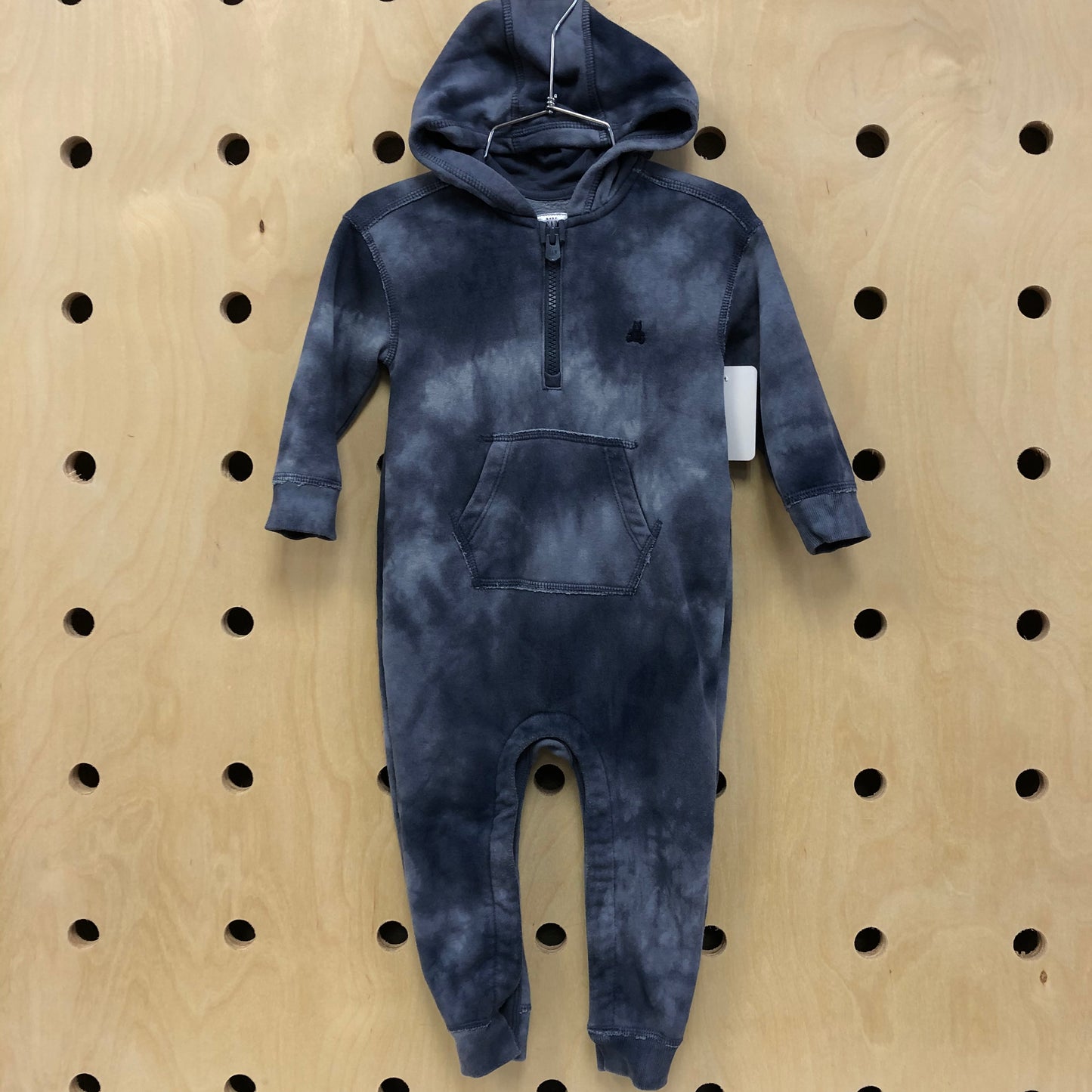 Blue Tie Dye Fleece Romper