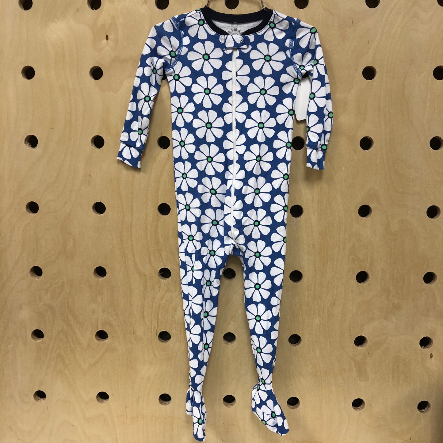 Blue Daisy Zip Footies
