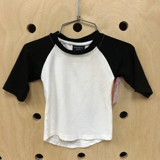 Cream + Black Raglan