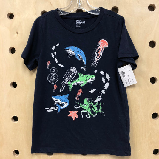 Navy Sea Life Tee