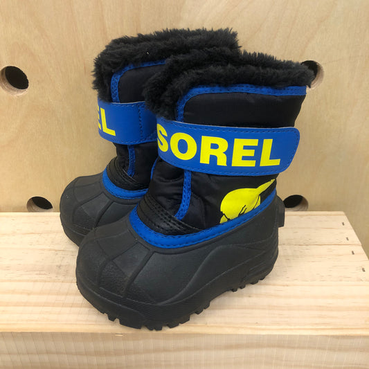 Black + Blue Snow Boots