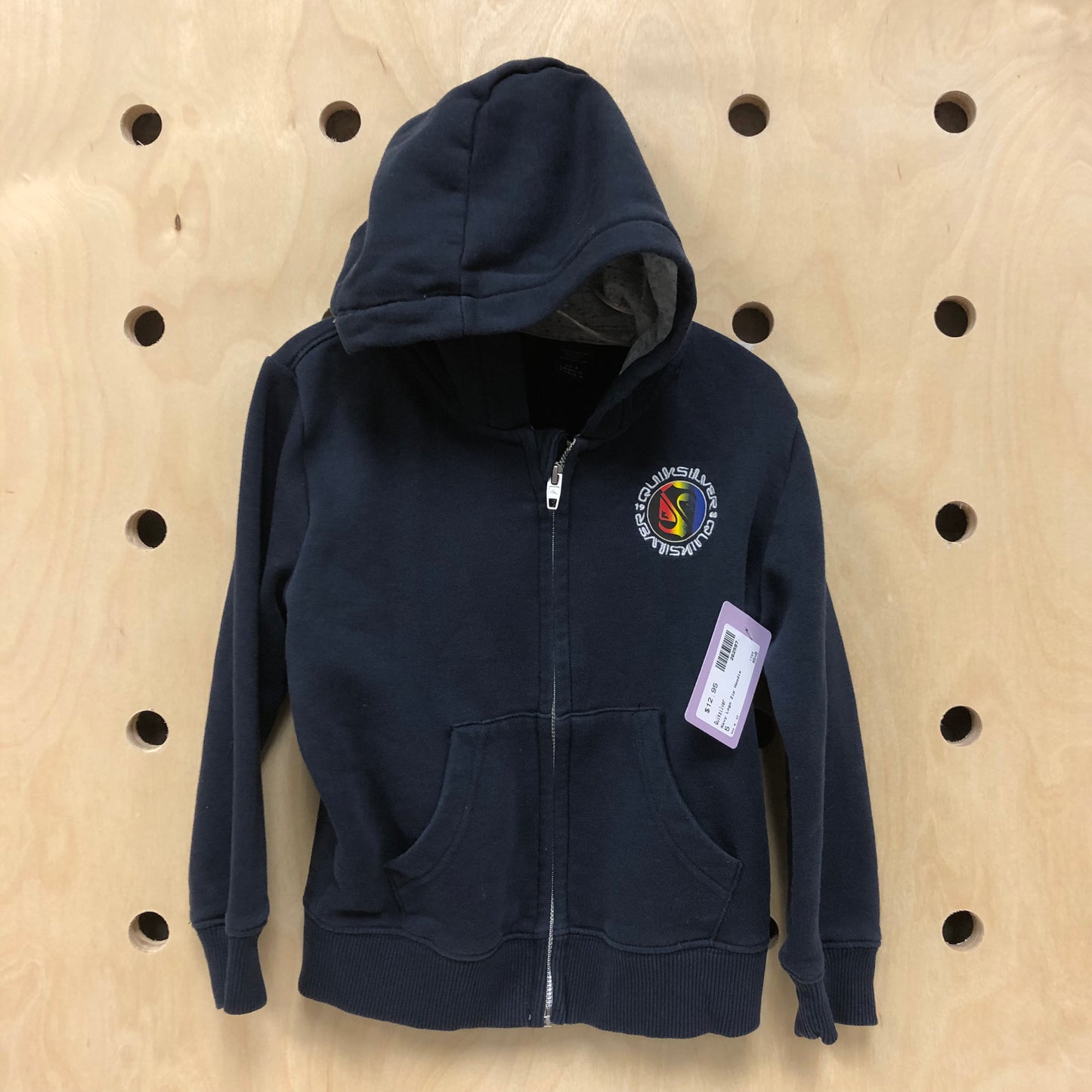 Navy Logo Zip Hoodie