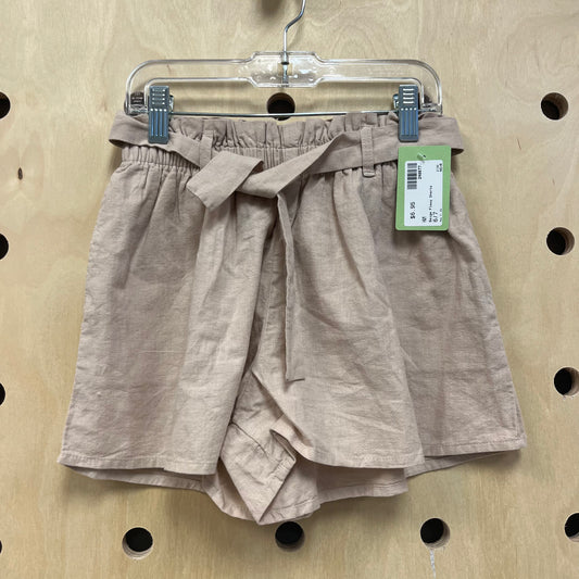 Beige Flowy Shorts