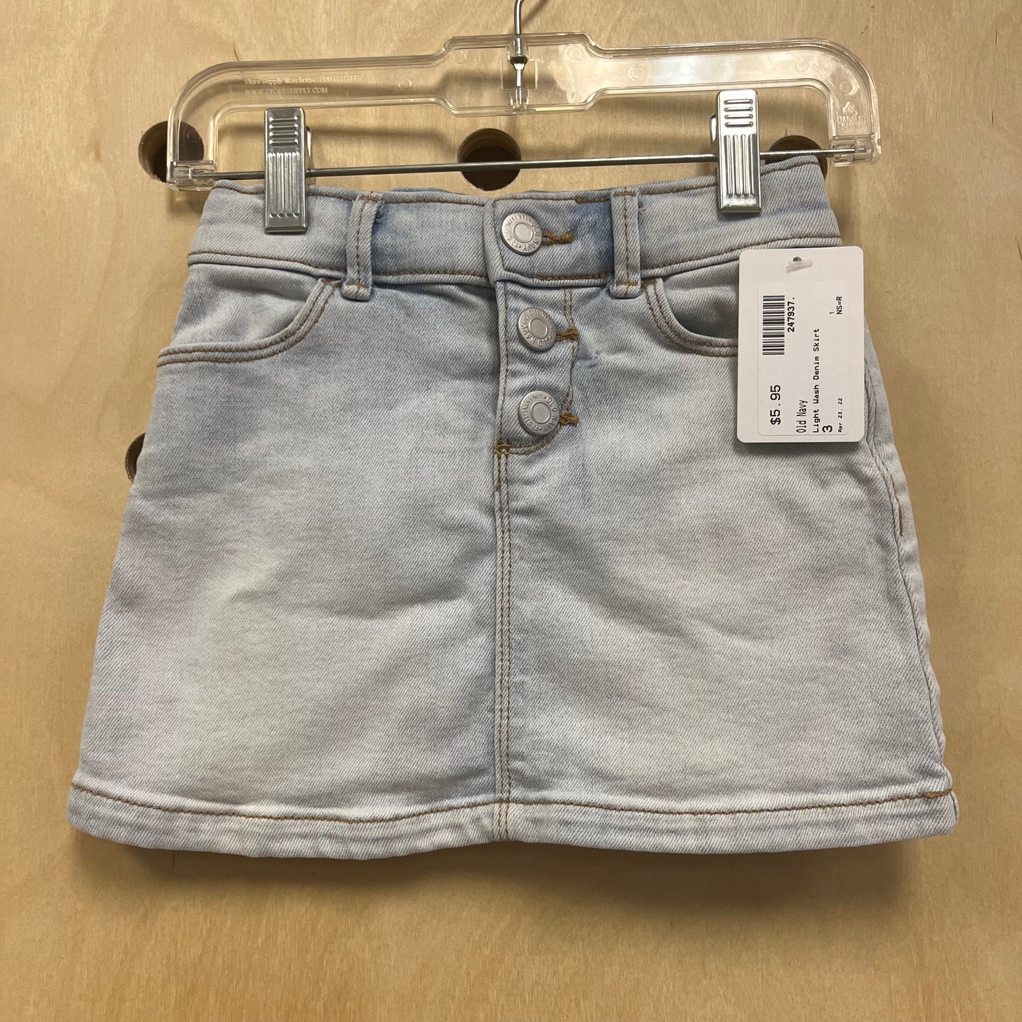 Light Wash Denim Skirt