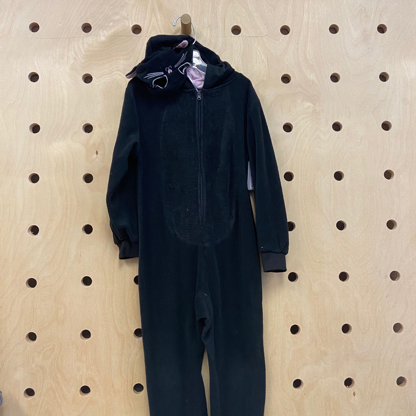 Black Kitty Zippered One Piece
