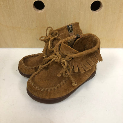 Grey Fringe Hard Sole Moccs