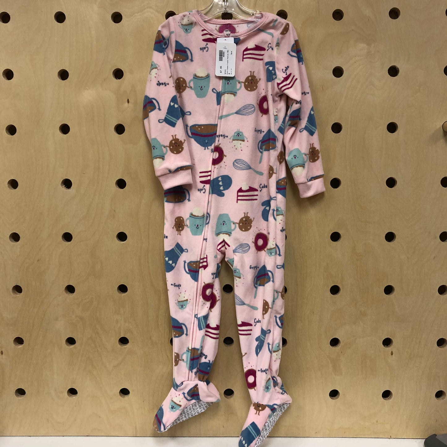 Pink Fleece Treats Footies NEW