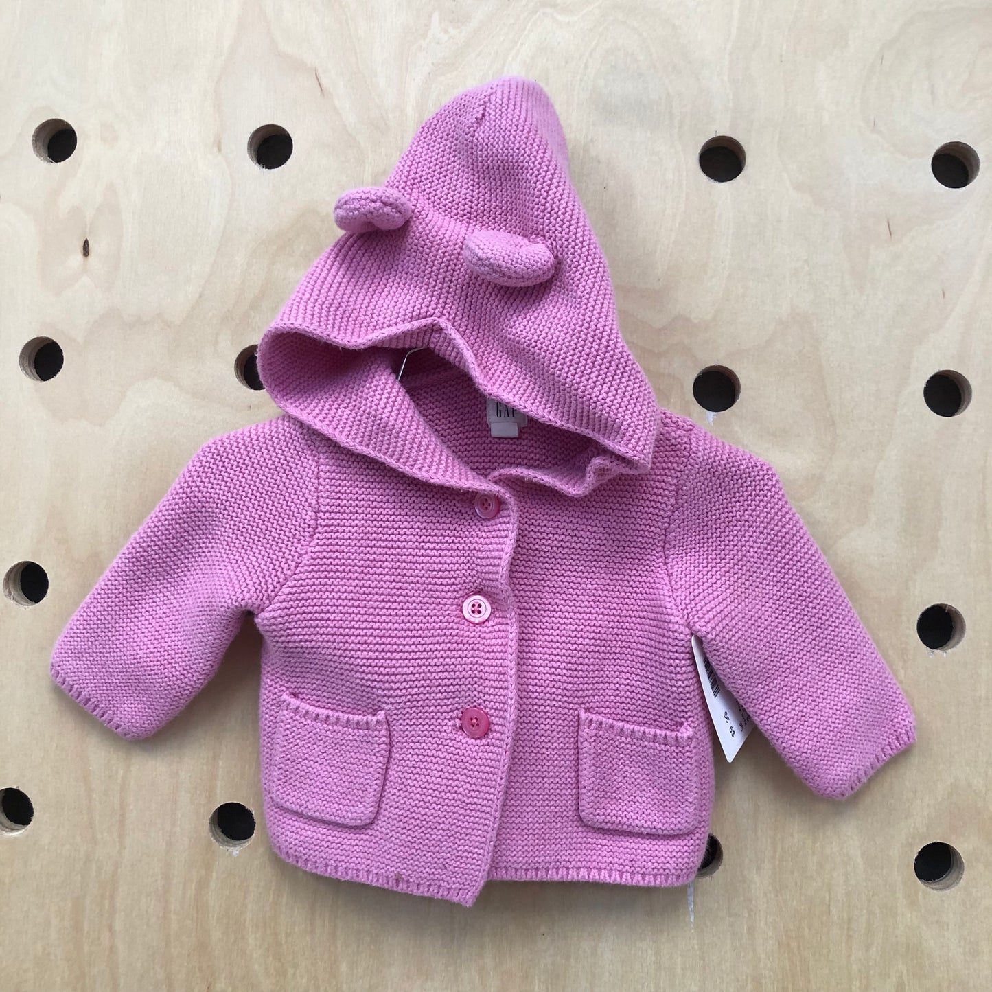 Pink Knit Ears Sweater