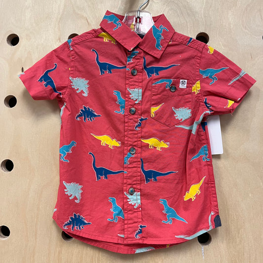 Coral Dino Button Up NEW