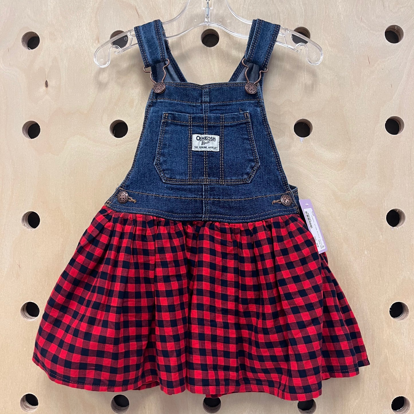 Buffalo Plaid Denim Jumper
