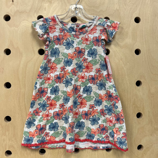 Beige Floral Dress