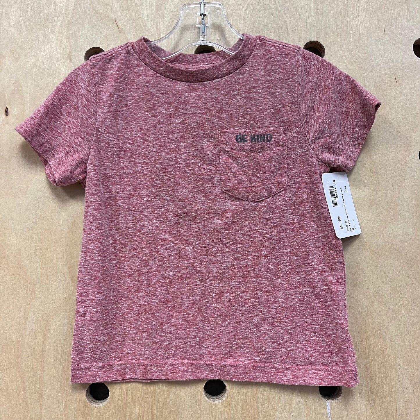 Be Kind Heathered Pocket Tee