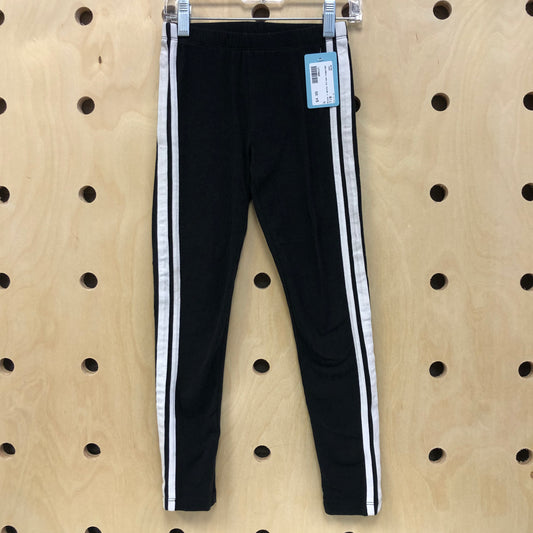 Black + White Stripe Leggings