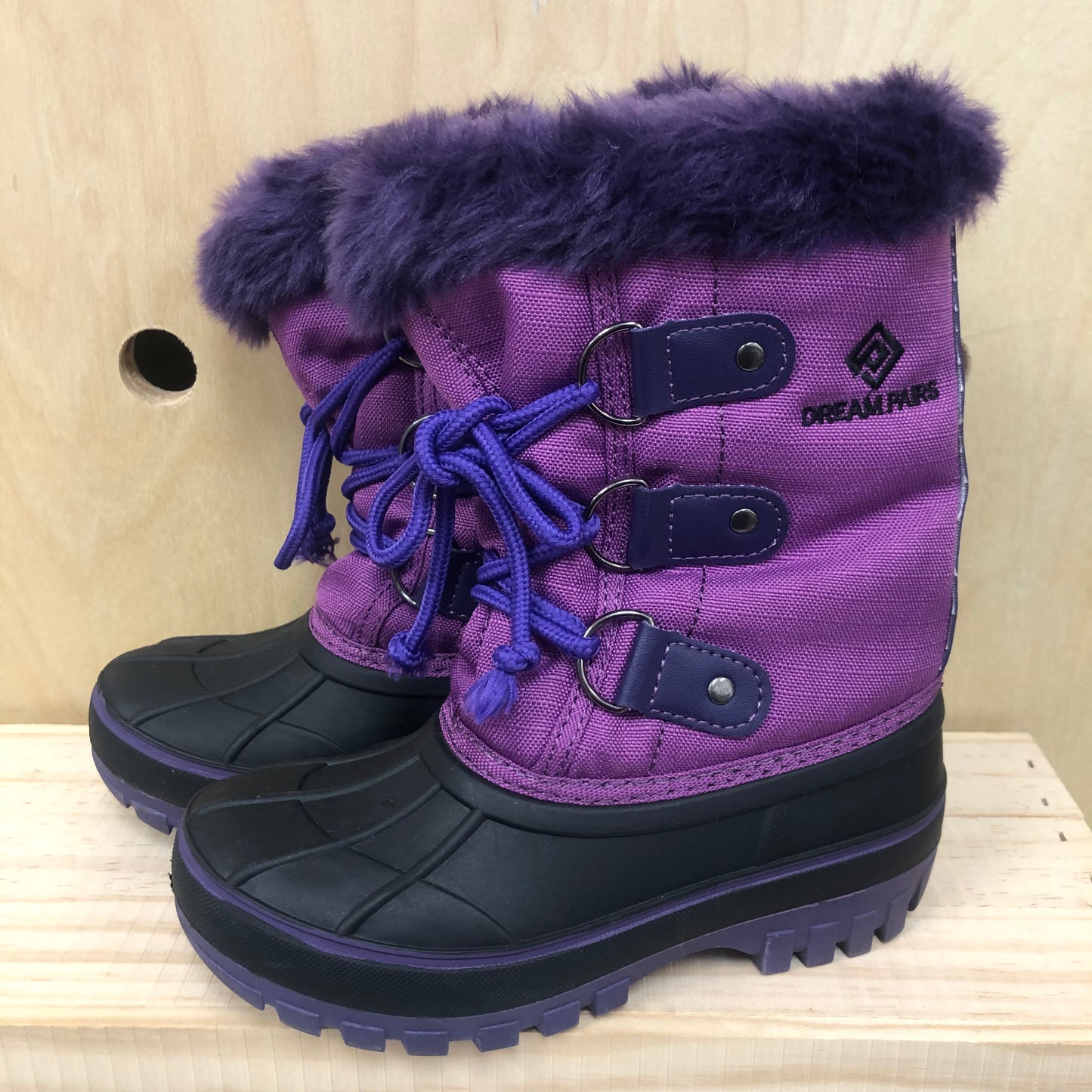 Purple + Black Snow Boots