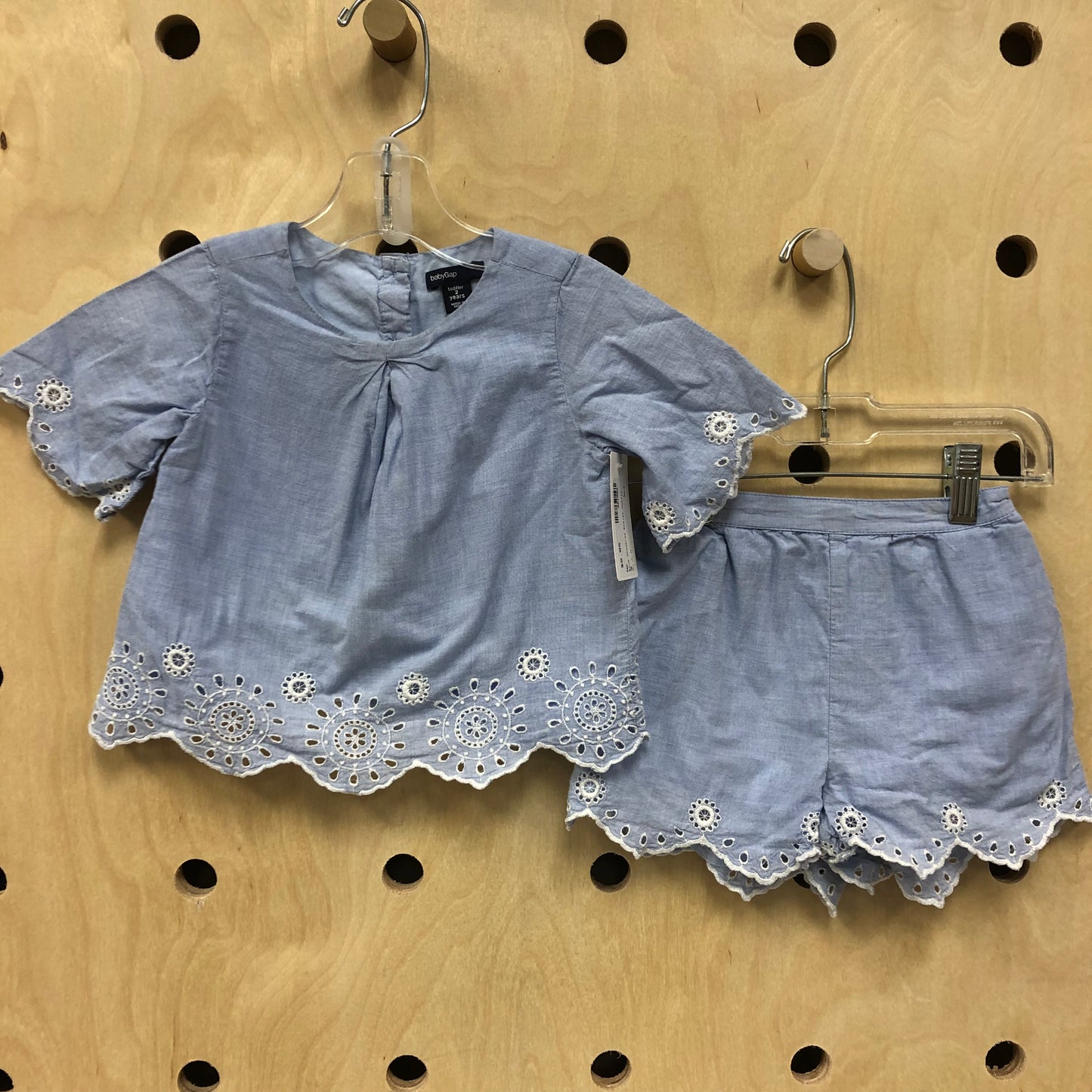 Blue Chambray Eyelet Outfit