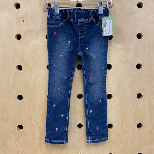 Denim Hearts + Lightning Jeggings