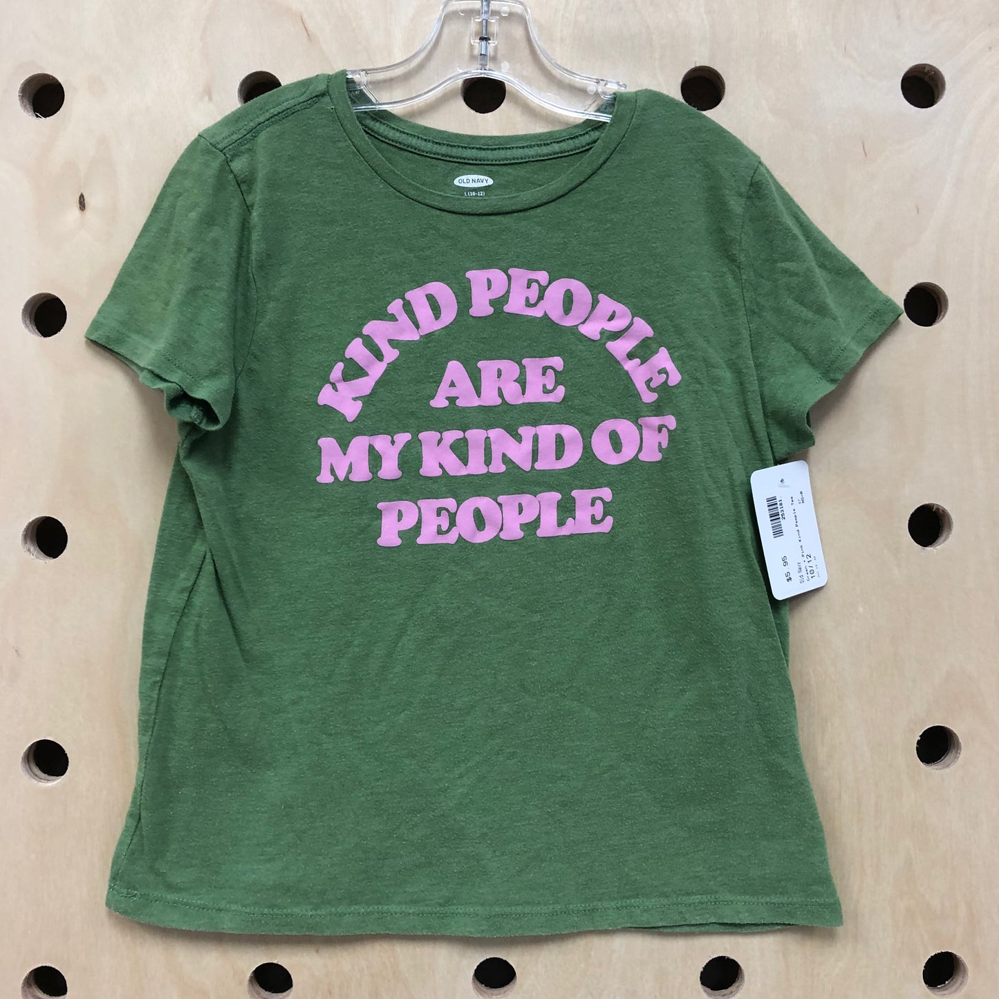 Green + Pink Kind People Tee