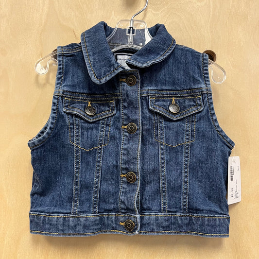 Denim Button Vest