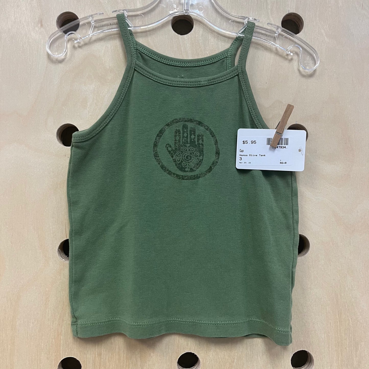 Hamsa Olive Tank