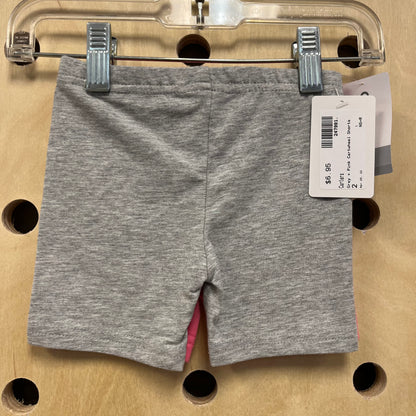 Grey + Pink Cartwheel Shorts