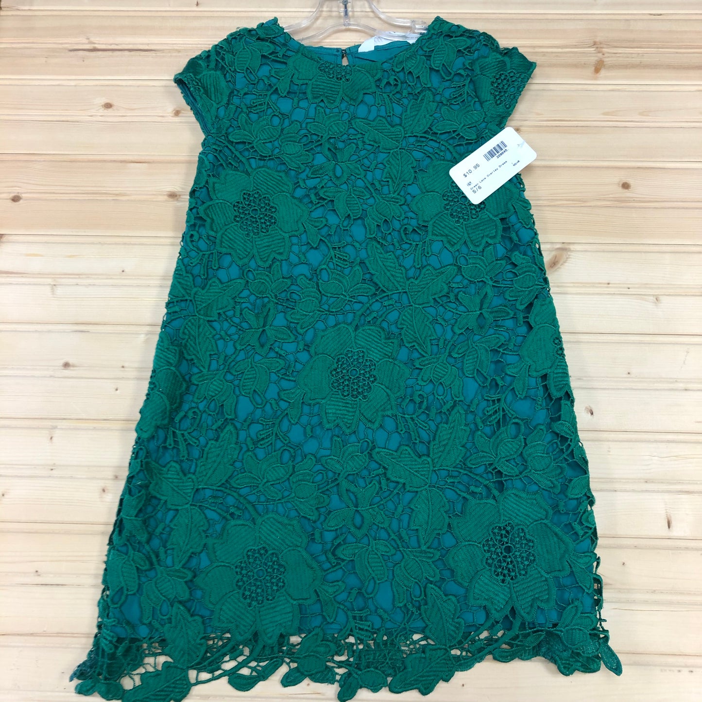 Green Lace Overlay Dress