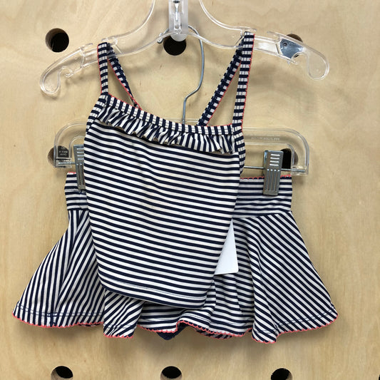 Navy Striped 2pc Swim