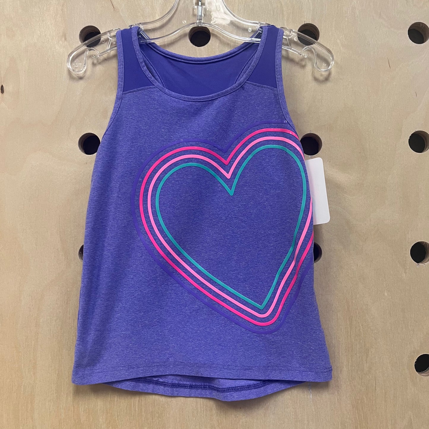 Purple Neon Heart Active Tank
