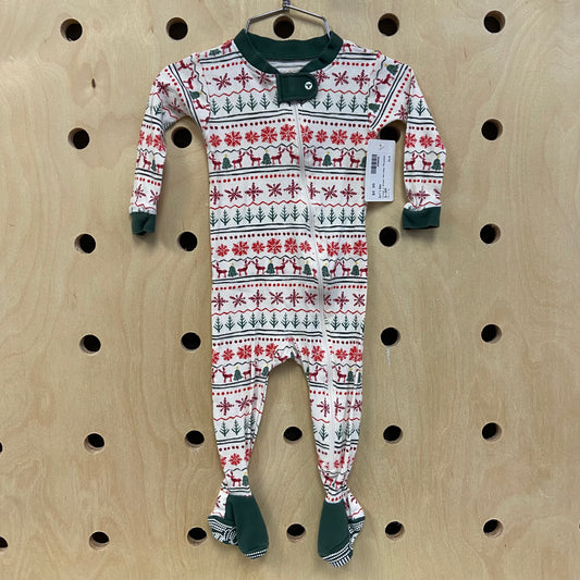 Cream + Green Holiday Pajamas