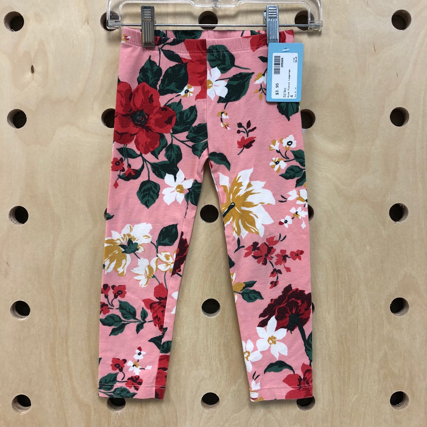 Pink Floral Leggings
