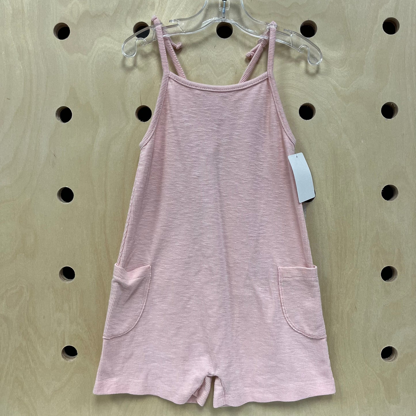 Pink Ribbed Romper
