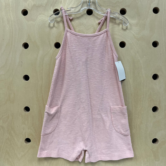 Pink Ribbed Romper