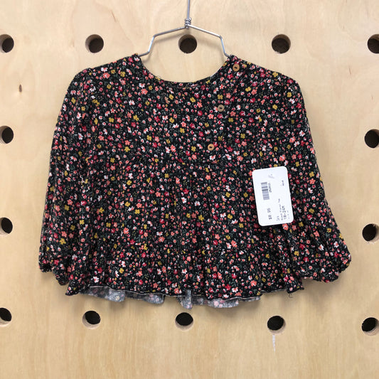 Black Floral Top
