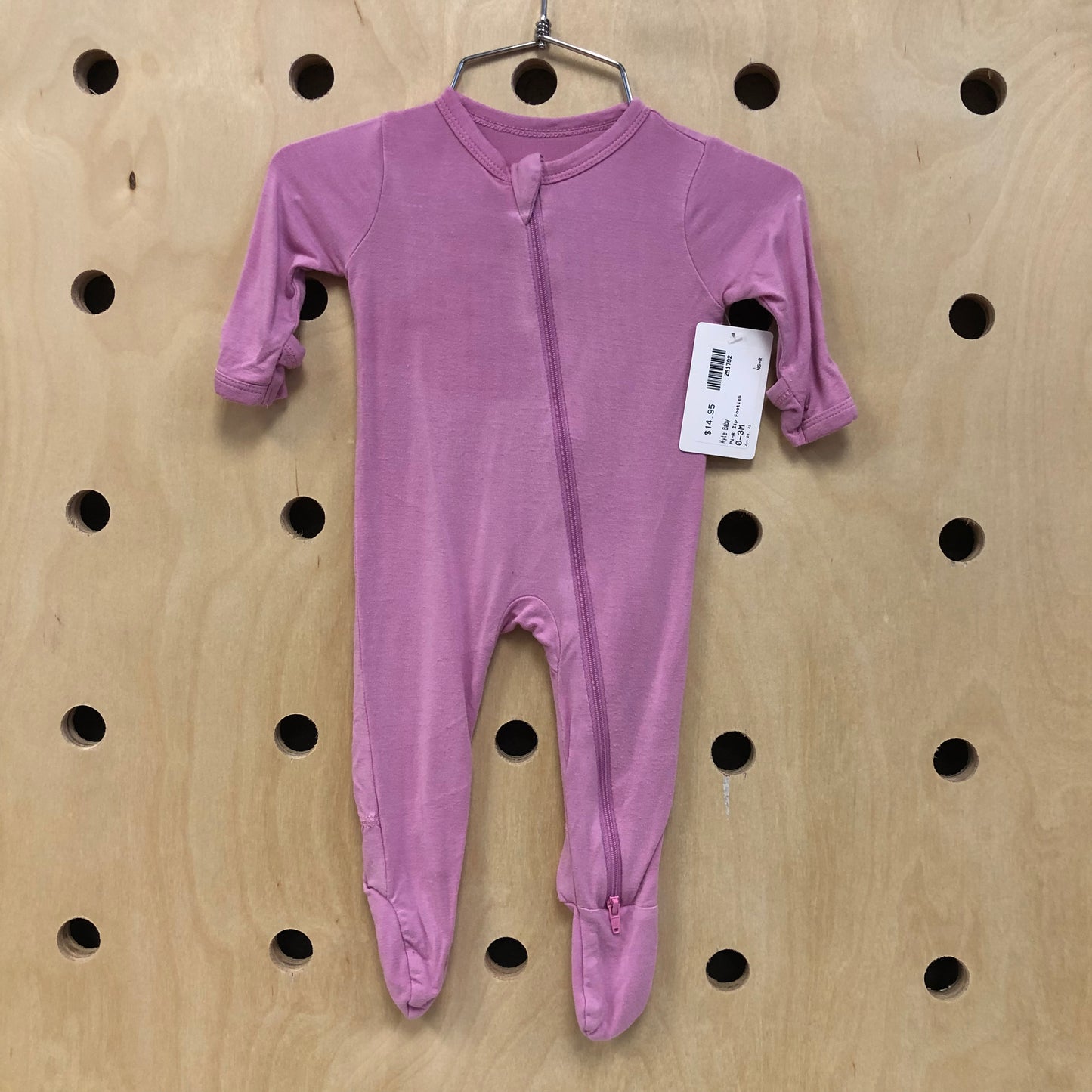 Pink Zip Footies