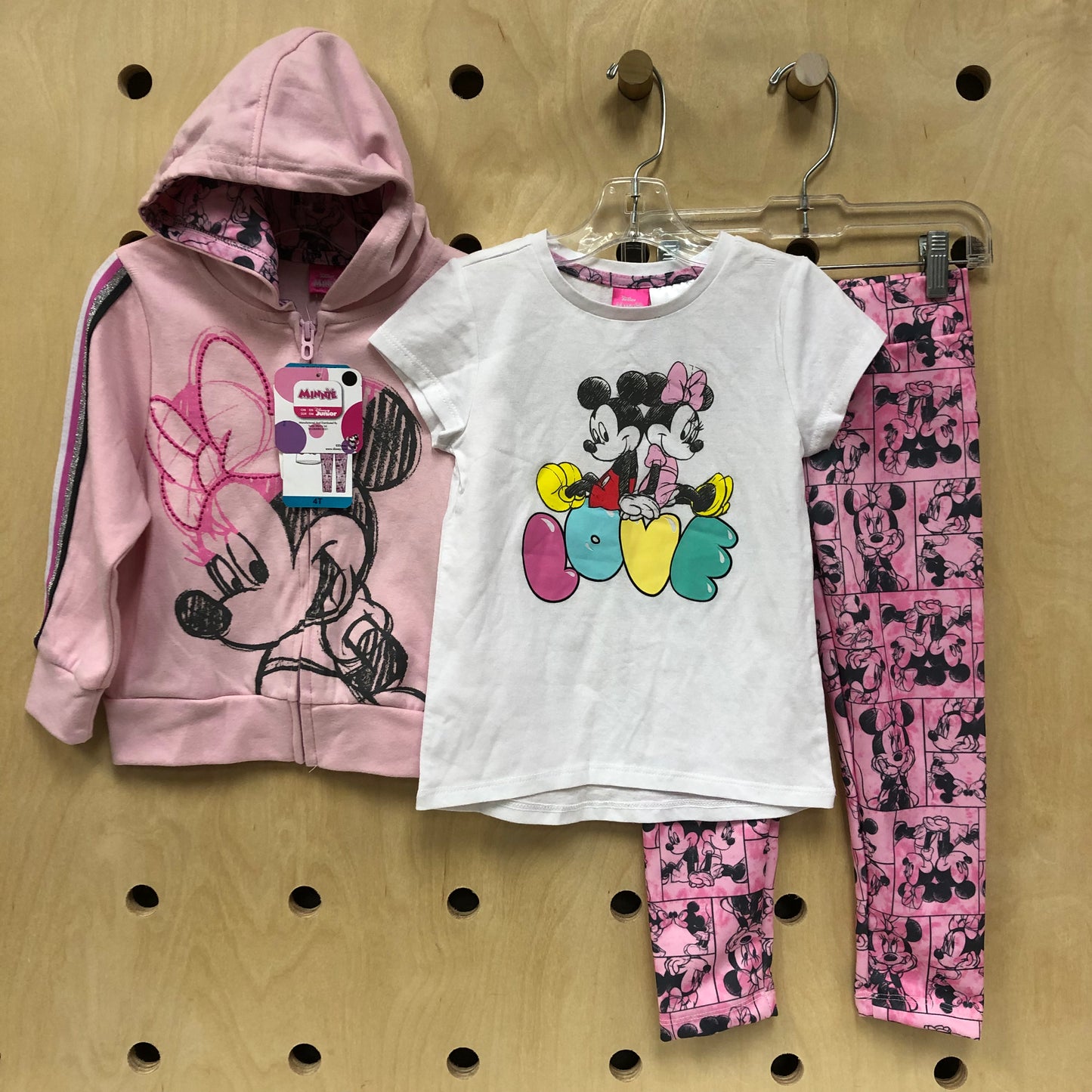 Pink Minnie 3pc Outfit Set NEW