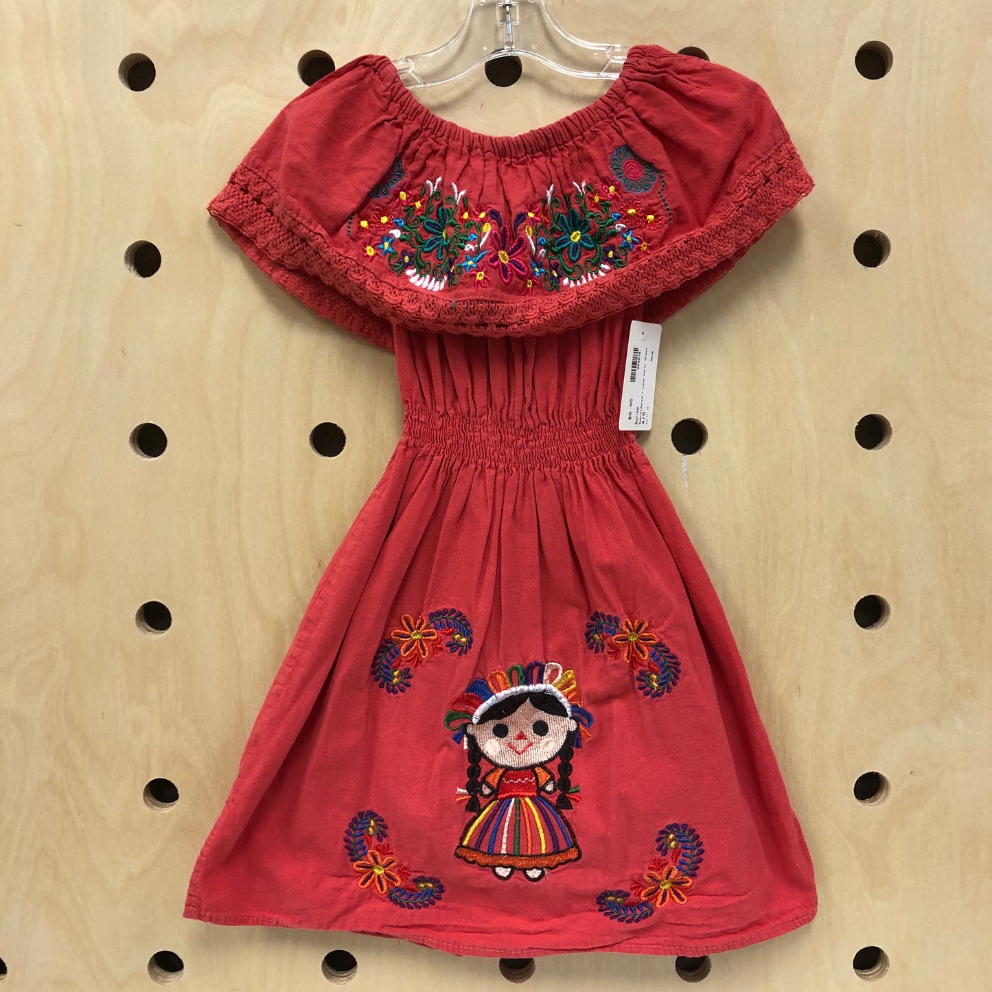 Embroidered + Lace Coral Dress