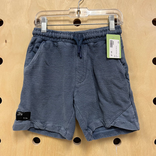 Blue Textured Shorts