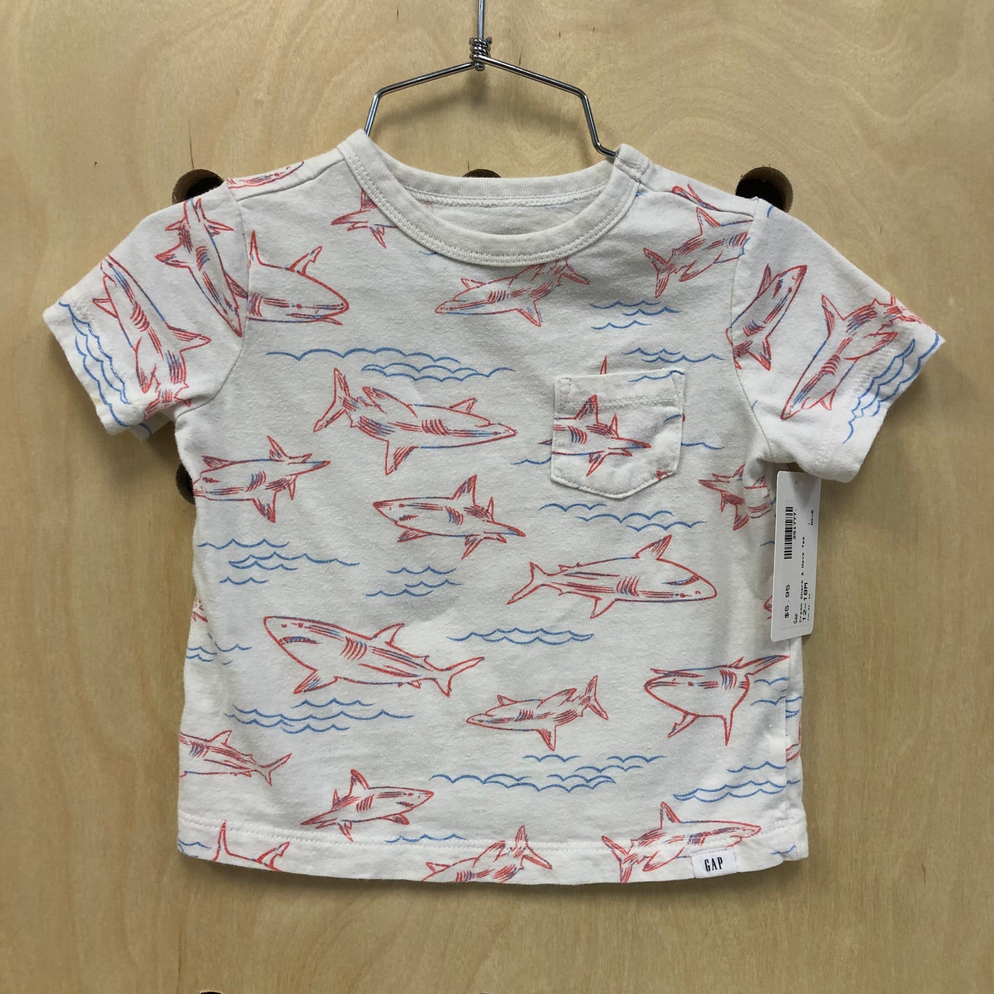 Cream Shark & Wave Tee