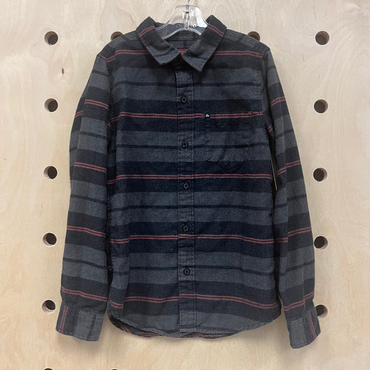 Charcoal Striped Flannel