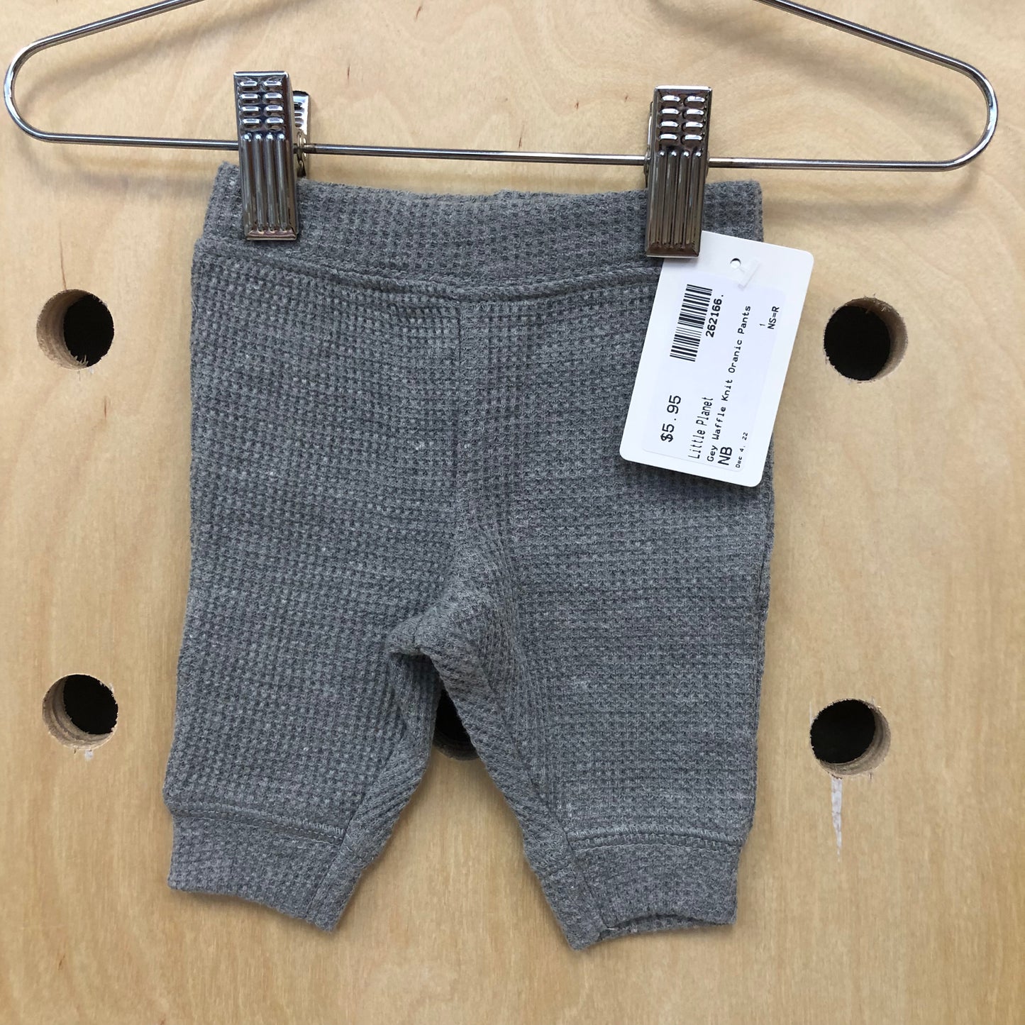 Grey Waffle Knit Oranic Pants