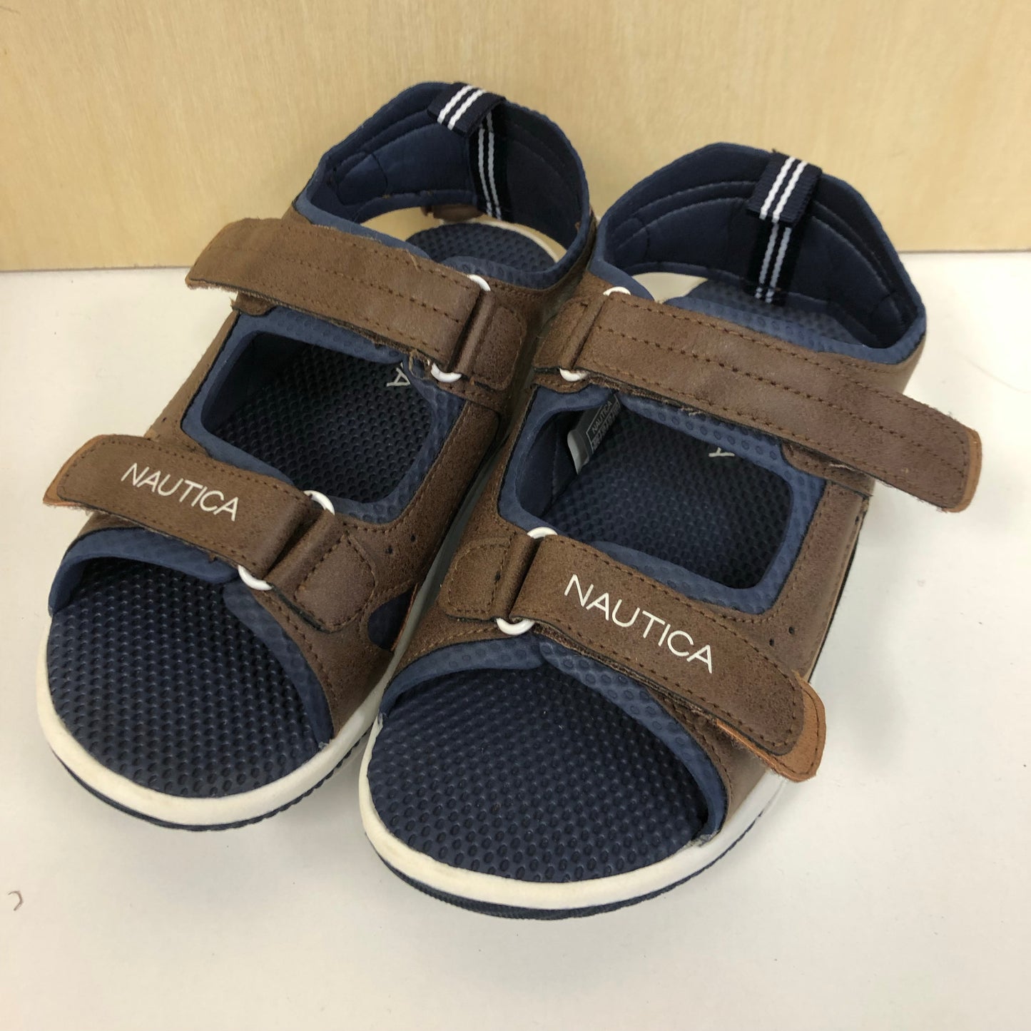 Brown & Blue Velcro Sandals
