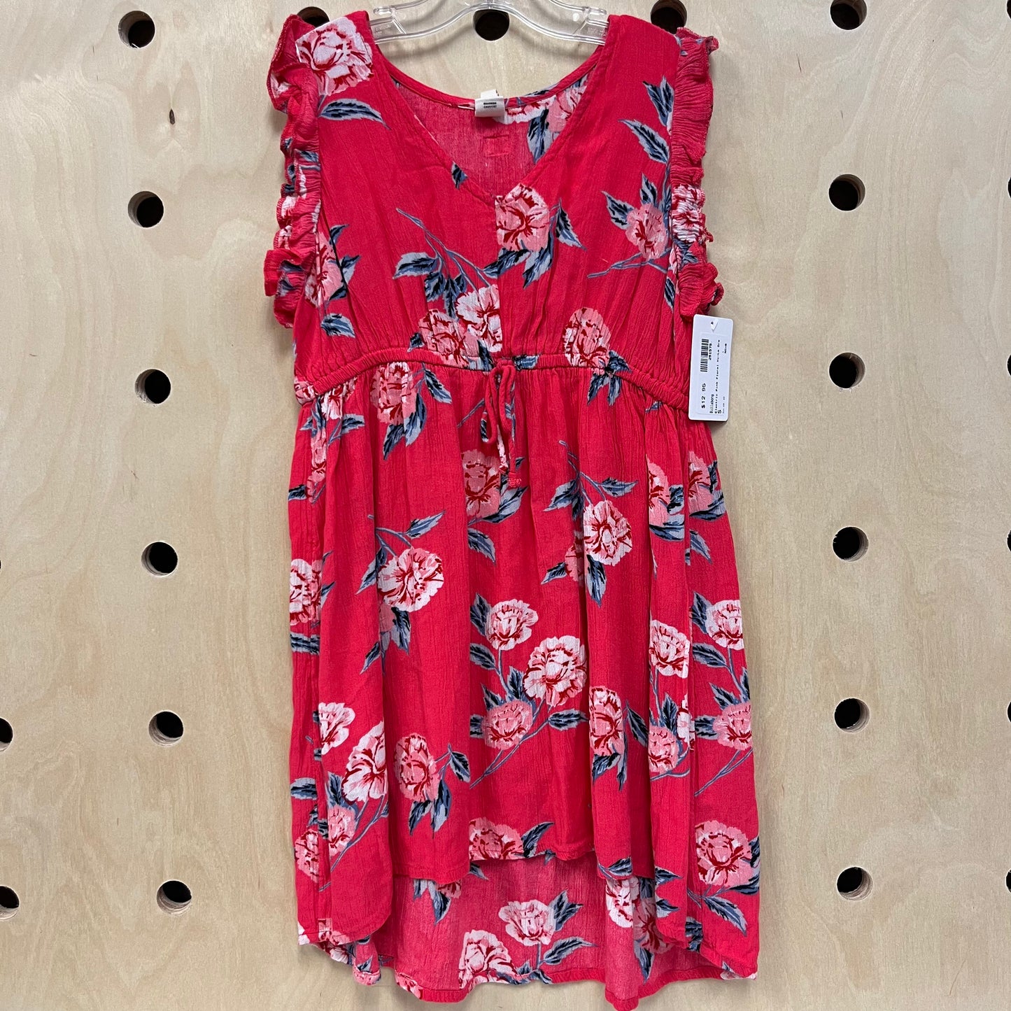 Electric Pink Floral Hi-Lo Dress